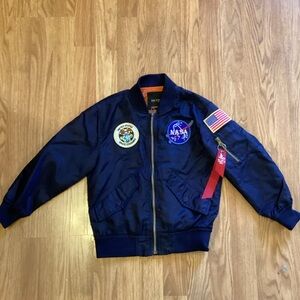 Kids NASA De Fel Li Blue Bomber Jacket